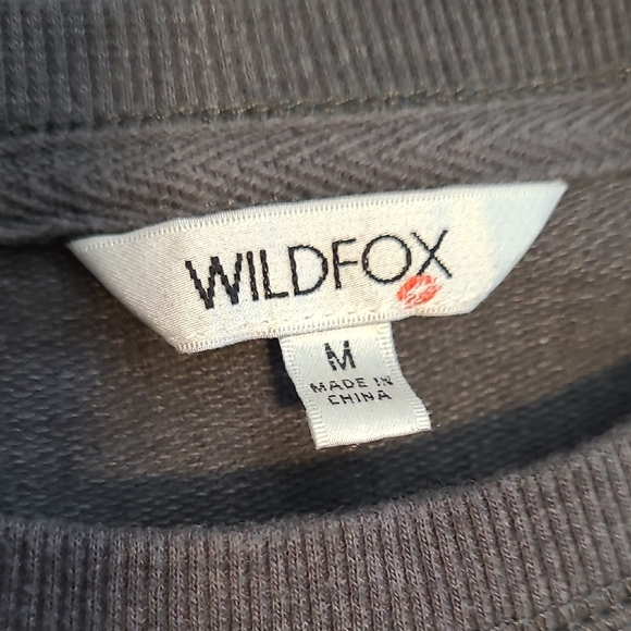 WILDFOX EASY DOES IT BURNOUT RAINBOW GRAPHIC SWEATSHIRT GRAY MEDIUM - Picture 10 of 11